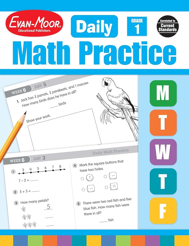 Evan-Moor Daily Math Practice, Grade 1 cover image