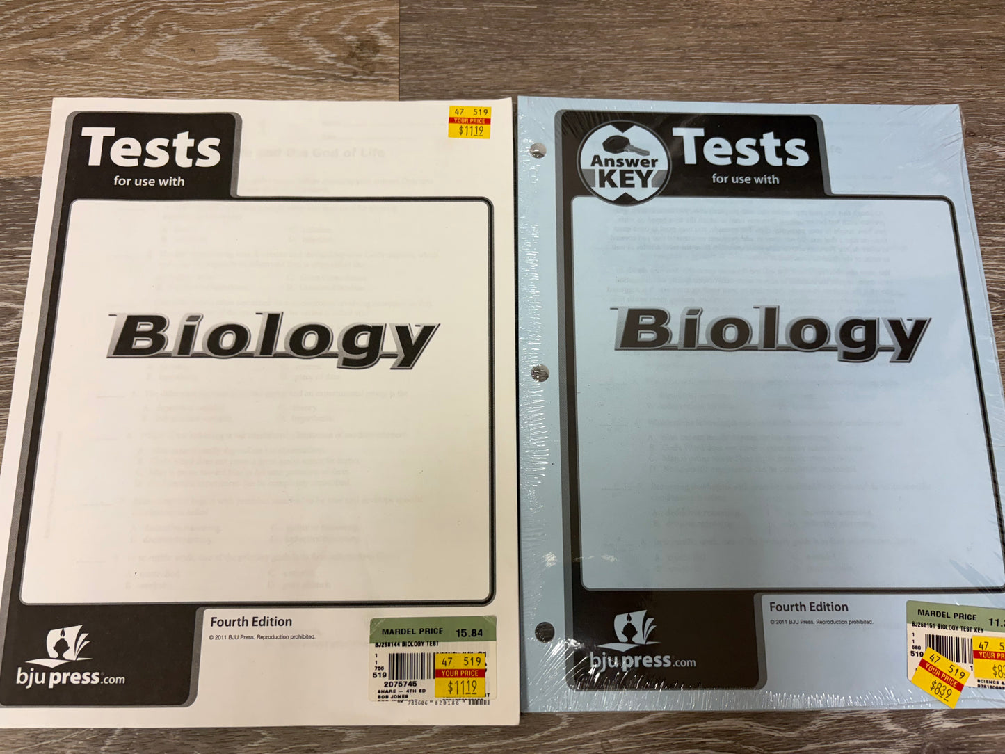 BJU Biology 4th ed. Tests and Tests Answer Key