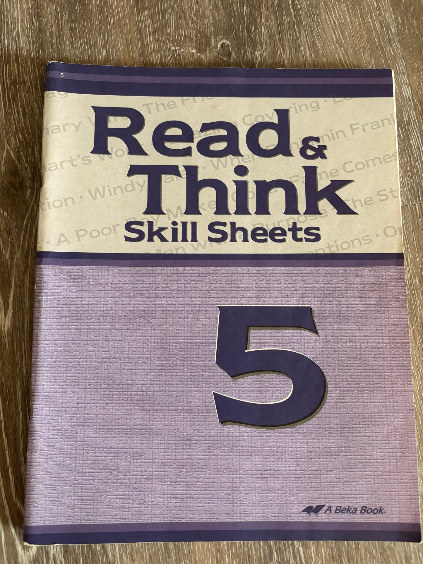Abeka Read & Think Skill Sheets 5