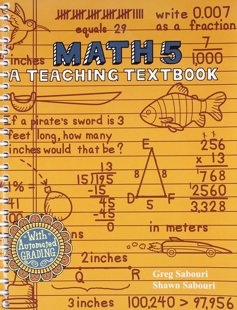 Math 5 a Teaching Textbook and Workbook/ Answer Key cover image