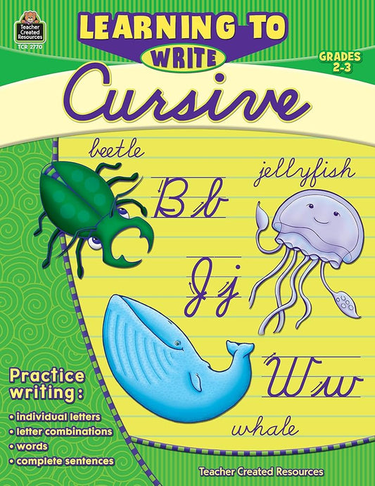 Learning to Write Cursive Grade 2-3: Grade 2-3 cover image