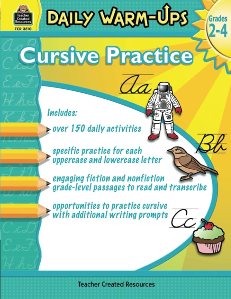 Daily Warm-Ups: Cursive Practice Grades 2-4: Grades 2-4 cover image