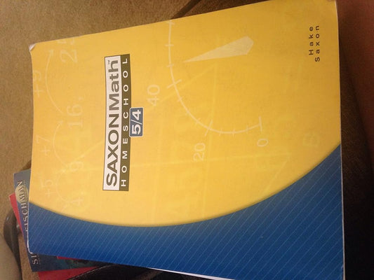 Saxon Math 5/4, 3rd Edition Home school Student Edition. cover image