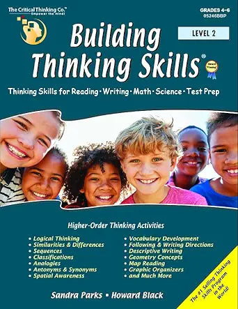 Building Thinking Skills Level 2 (Color) Workbook - Critical Thinking Skills for Reading, Writing, Math, Science (Upper Elementary, Grades 4-6) cover image