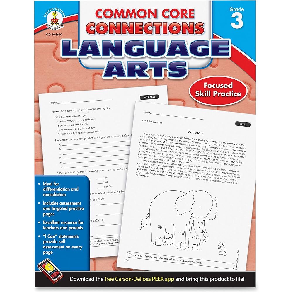 Common Core Connections Language Arts, Grade 3 cover image