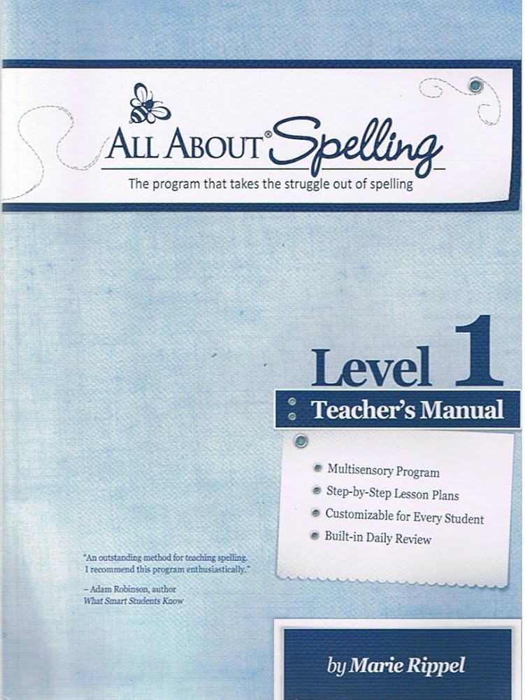 All About Spelling Level 1 Teacher's Manual cover image