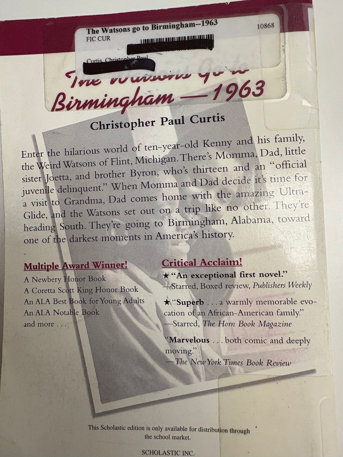 The Watsons go to Birmingham - 1963