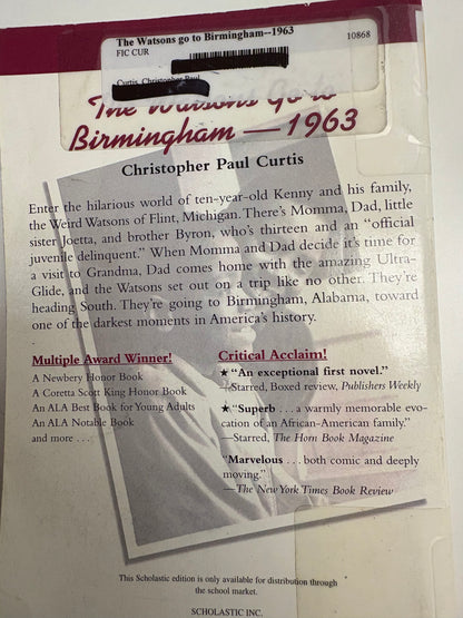 The Watsons go to Birmingham - 1963