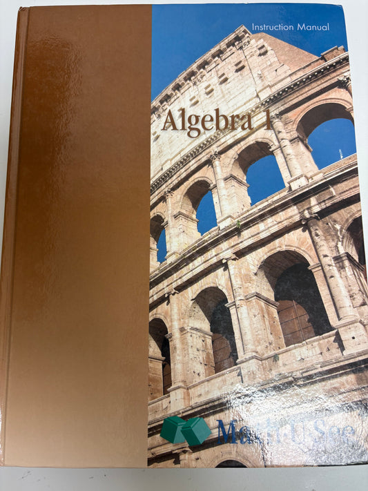 Math U See Algebra 1 Instruction Manual