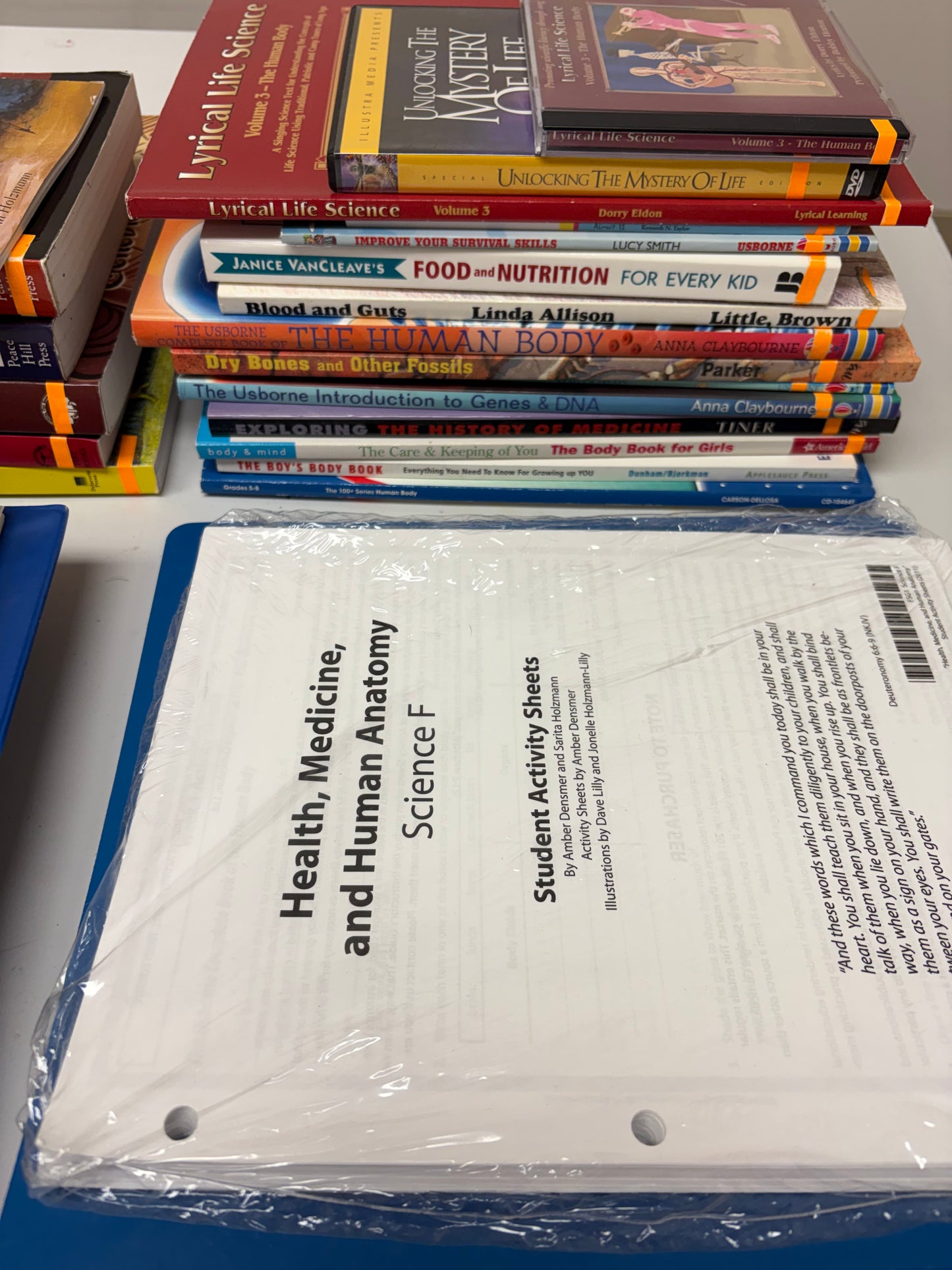 Sonlight World History Part 1 Core G, Language Arts, and Science F