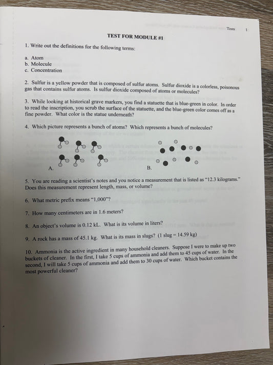 Apologia Exploring Creation with Physical Science Test Packet