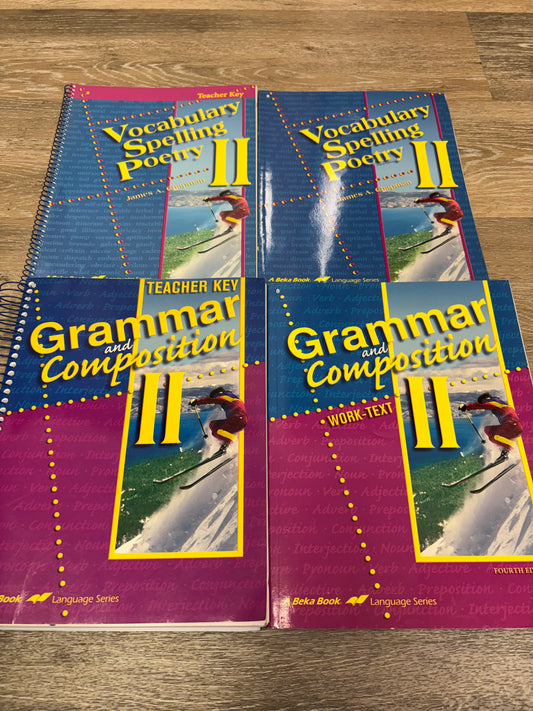 Abeka Grammar and Composition II and Vocabulary Spelling Poetry II
