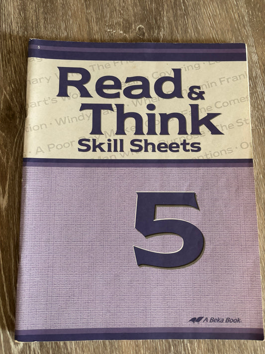 Abeka Read & Think Skill Sheets 5