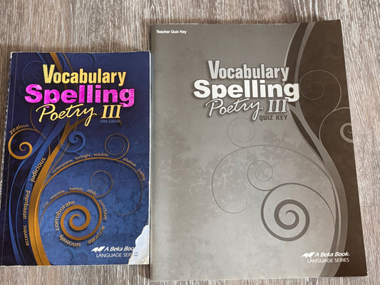 Abeka Vocabulary Spelling Poetry III