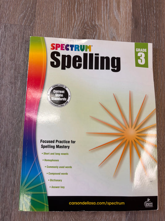 Spectrum Spelling Grade 3